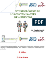 EFECTOS TOXICOLOGICOS DE LOS CONTAMINANTES EN ALIMENTOS Clausio Casella