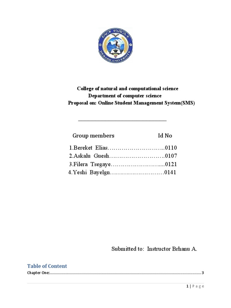 Online Student Management System Proposal | PDF | System | Databases