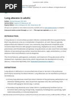 Lung Abscess in Adults - UpToDate