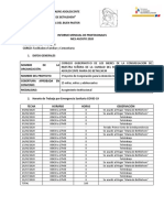 Informe Facilitador Familiar - Agosto