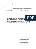 TP Thermodynamique L3 Fondamentale 2016 2017
