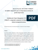 Guías para La Gestión de Proyectos: ISO 21500 Y PMBOK, Un Análisis Comparativo para Su Integración en Sistemas de Gestión Empresarial