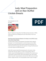 USDA Study - Meal Preparation Experiment On Raw Stuffed Chicken Breasts