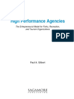 High Performance Agencies: The Entrepreneurial Model For Parks, Recreation, and Tourism Organizations