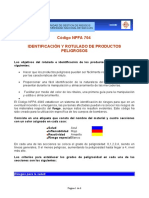 Codigo Nfpa 704 Identificacion y Rotulado de Productos Peligrosos