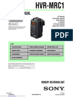 Sony HVR-MRC1 Service Manual