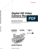 Sony HVR-Z1U Operations Manual