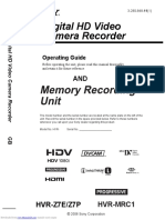 Sony HVR-Z7E Operating Manual