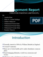 Management Report: Unilevers Pakistan Limited (Upl)