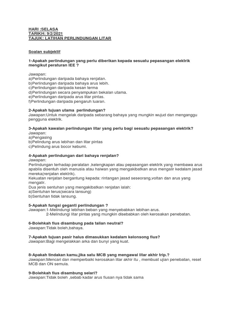 Latihan Sentuhan Tidak Selamat Pdf