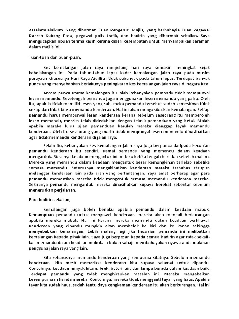 Semua Contoh Karangan Fakta Pt3 Kemalangan Jalan Raya