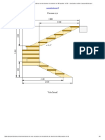 Cálculo de Una Escalera Con Escalones de Abanico de 180 Grados en 3D - Calculadora Online - Perpendicular - Pro