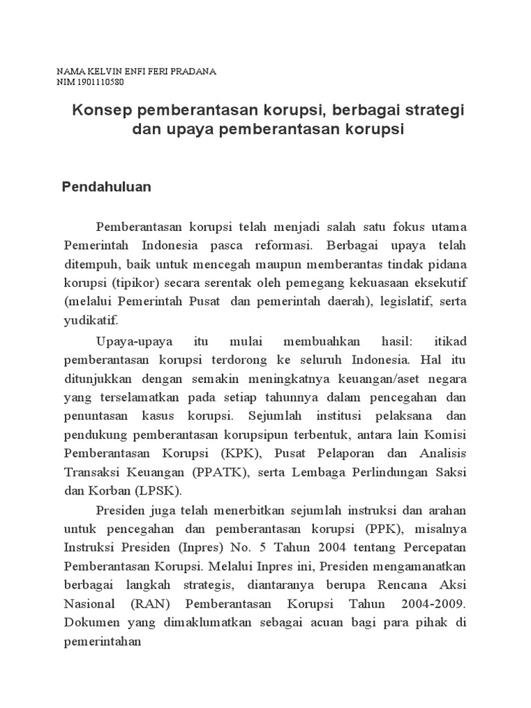 Tiga Fokus Utama Program Pencegahan Korupsi