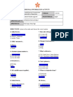 Personal Information - Listening Activity (Cotabilidad) Katy y Keny