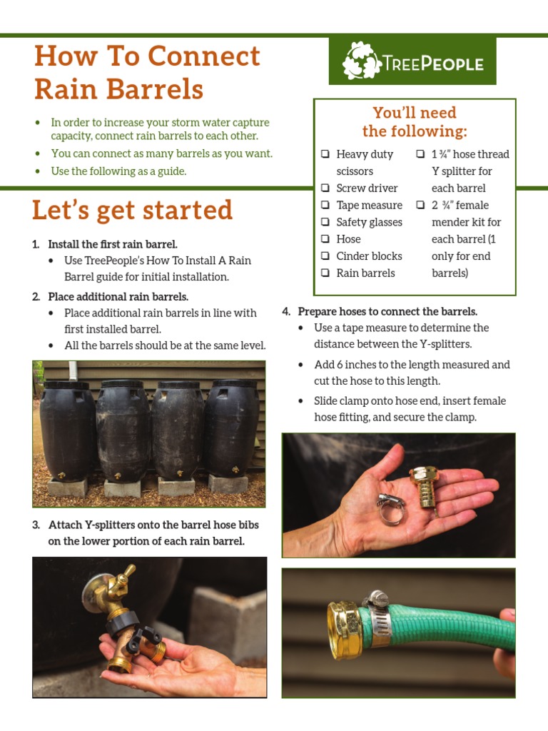 How To Connect Rain Barrels PDF Rain Gun Barrel