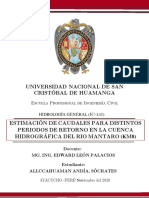 Allccahuaman Andia, Socrates-hidrología 3