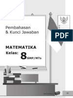 Kunci Jawaban & Pembahasan Matematika Kelas 8