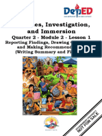 Inquiries, Investigation, and Immersion: Quarter 2 - Module 2 - Lesson 1