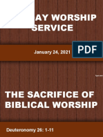 The Sacrifice of Biblical Worship