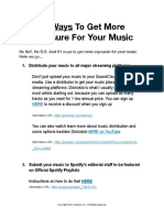61 Ways To Get More Exposure For Your Music