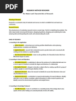 The Nature and Characteristics of Research