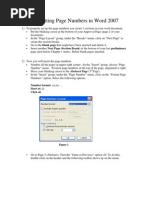 Setting Page Numbers in Word 2007: Number Format: I, Ii, Iii, Start At: III Click Ok