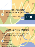 Antibacterials For Respiratory Tract Infections: Cecilia C. Maramba-Lazarte, MD, Mscid