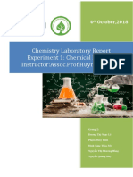 Chemistry Laboratory Report Experiment 1: Chemical Reaction Instructor:Assoc - Prof Huynh Kim Lam