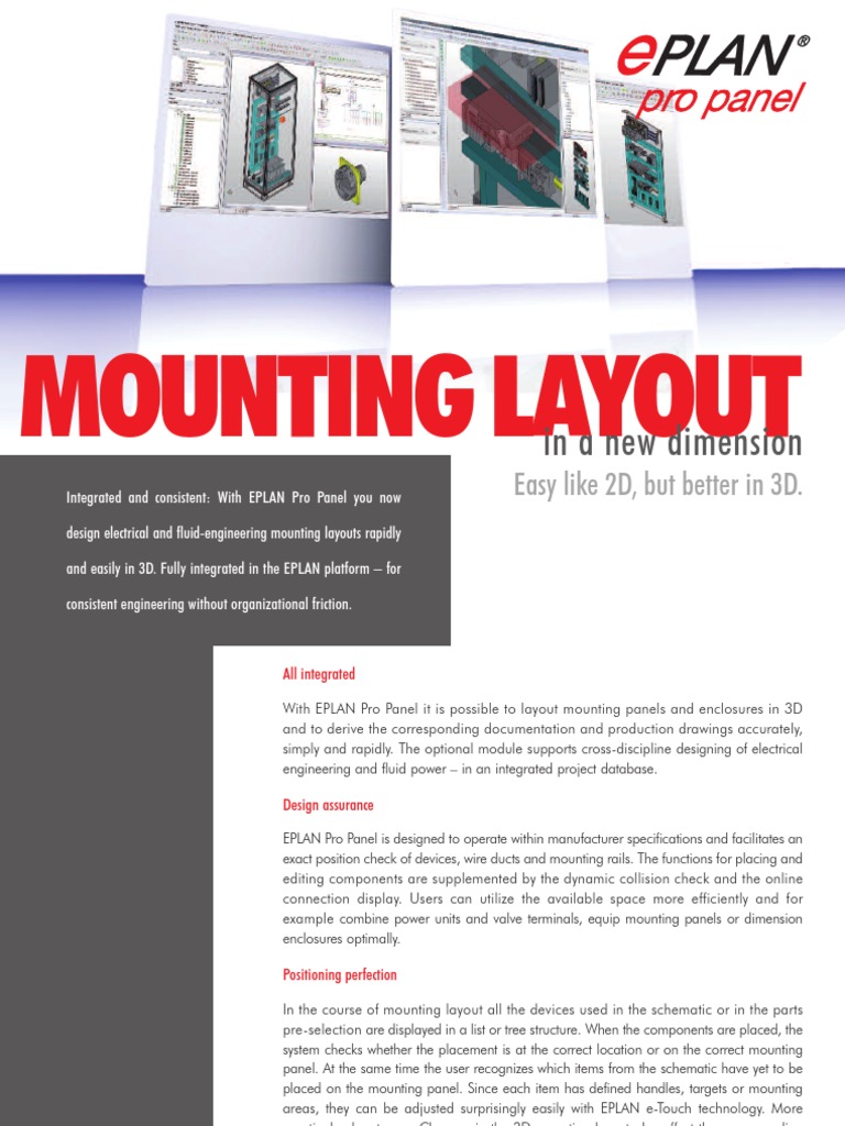 EPLAN Pro Panel: 3D Mounting Layout Guide | PDF | Engineering ...