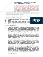 18. Ibadah Sabda Prapaskah I 2021