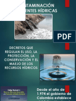 CONTAMINACIÓN DE FUENTES HÍDRICAS. LEGISLACION ESPECIAL