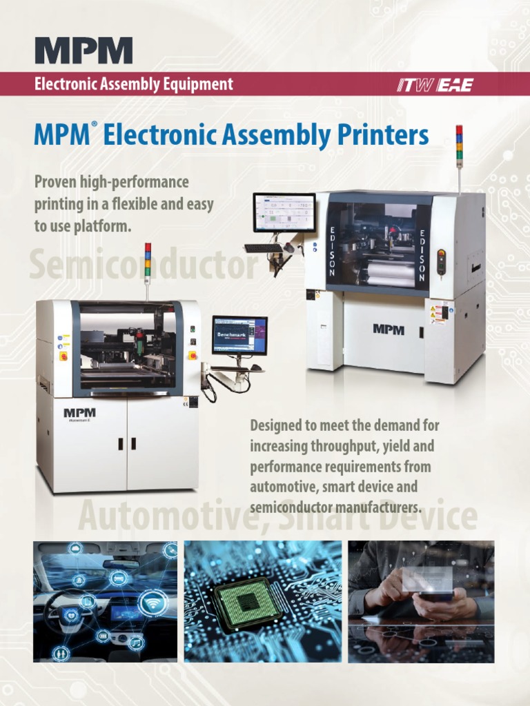 MPM Electronic Assembly Printers: Semiconductor | PDF | Printer ...