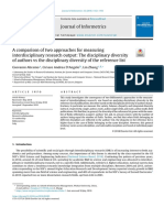 Journal of Informetrics: Giovanni Abramo, Ciriaco Andrea D'Angelo, Lin Zhang