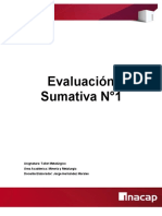 Evaluación Sumativa N°1 Procesos Hidrometalúrgicos