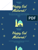 Blue Mosque Illustration Eid Al-Fitr Card