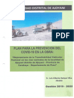 Plan para La Prevencion Del Covid.19 en La Obra