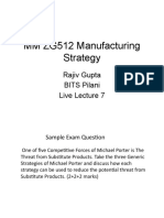 MM ZG512 Manufacturing Strategy: Rajiv Gupta BITS Pilani Live Lecture 7