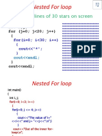 Nested For Loop: Print 20 Lines of 30 Stars On Screen