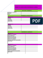 Formato de Verificación de Referencias Laborales y Personales.