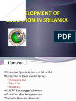 Development of Education in Srilanka