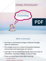 PSYCHOLOGY - Learning