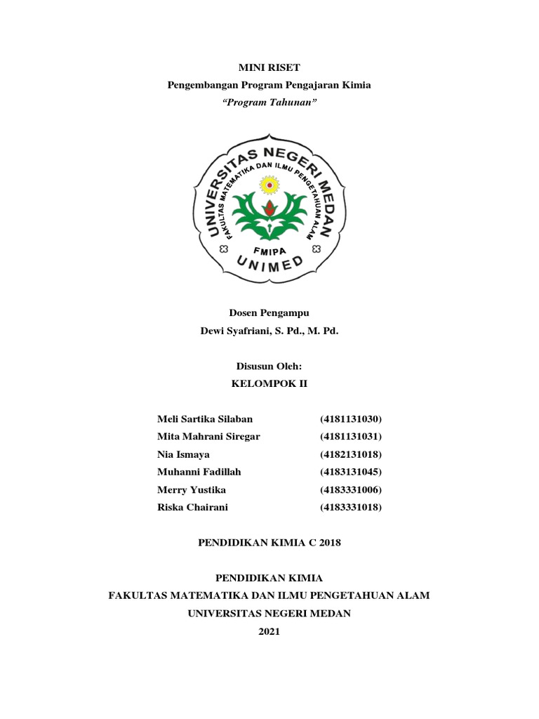 Analisis Program Tahunan Kimia 2021 | PDF