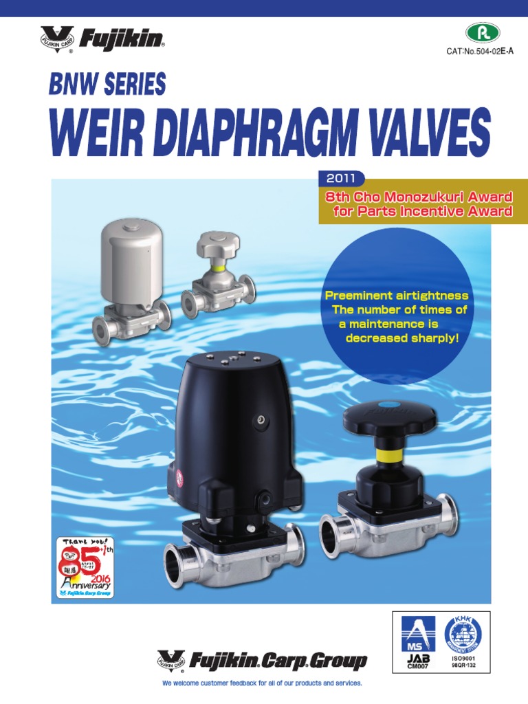 (15A50A) Sanitary Diaphragm ValveFujikin PDF