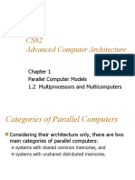 CS82 Advanced Computer Architecture: Parallel Computer Models 1.2 Multiprocessors and Multicomputers