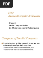 CS82 Advanced Computer Architecture: Parallel Computer Models 1.2 Multiprocessors and Multicomputers