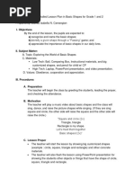 Grade 1 Lesson Plan: Basic Shapes | PDF | Shape | Rectangle