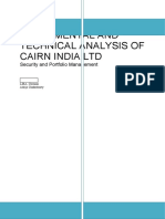 Fundamental and Technical Analysis of Cairn India LTD: Security and Portfolio Management