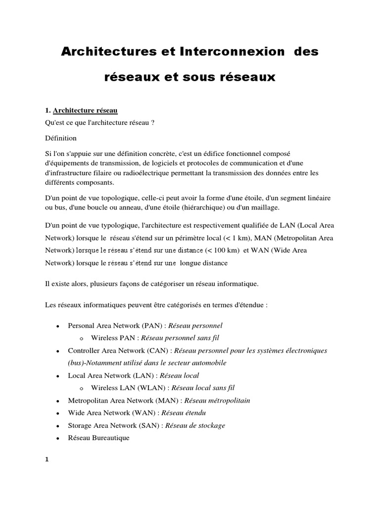 Interconnexion des réseaux informatiques | PDF | Suite des protocoles ...