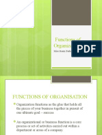 Functions of Organization: Production, Marketing, and Finance