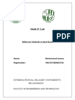 Math IV Lab: Different Methods To Find Roots